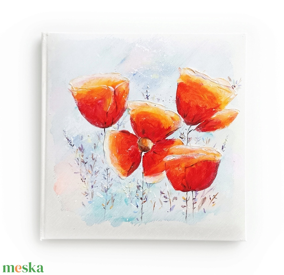Fotóalbum pipacsokkal 25x25 cm - otthon & életmód - papír, írószer - album & fotóalbum - Meska.hu