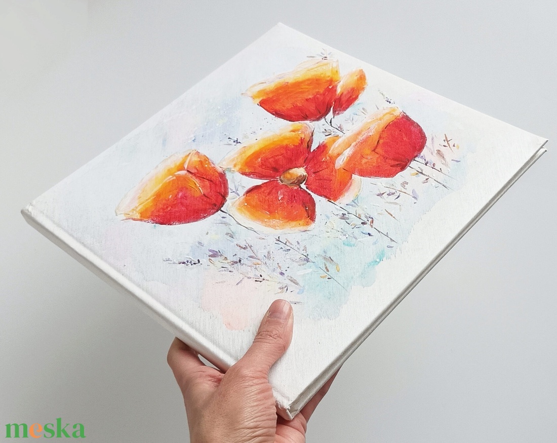 Fotóalbum pipacsokkal 25x25 cm - otthon & életmód - papír, írószer - album & fotóalbum - Meska.hu
