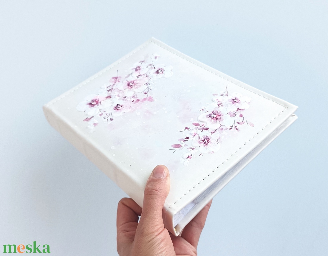 Fotóalbum 13x18-as képeknek cseresznyevirágokkal - otthon & életmód - papír, írószer - album & fotóalbum - Meska.hu