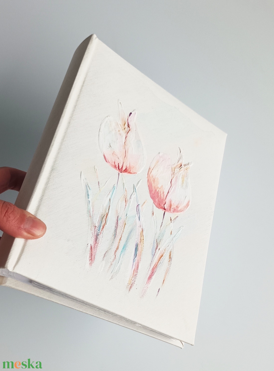 Tulipános fotóalbum 13x18 cm-es fotóknak - esküvő - emlék & ajándék - album & fotóalbum - Meska.hu