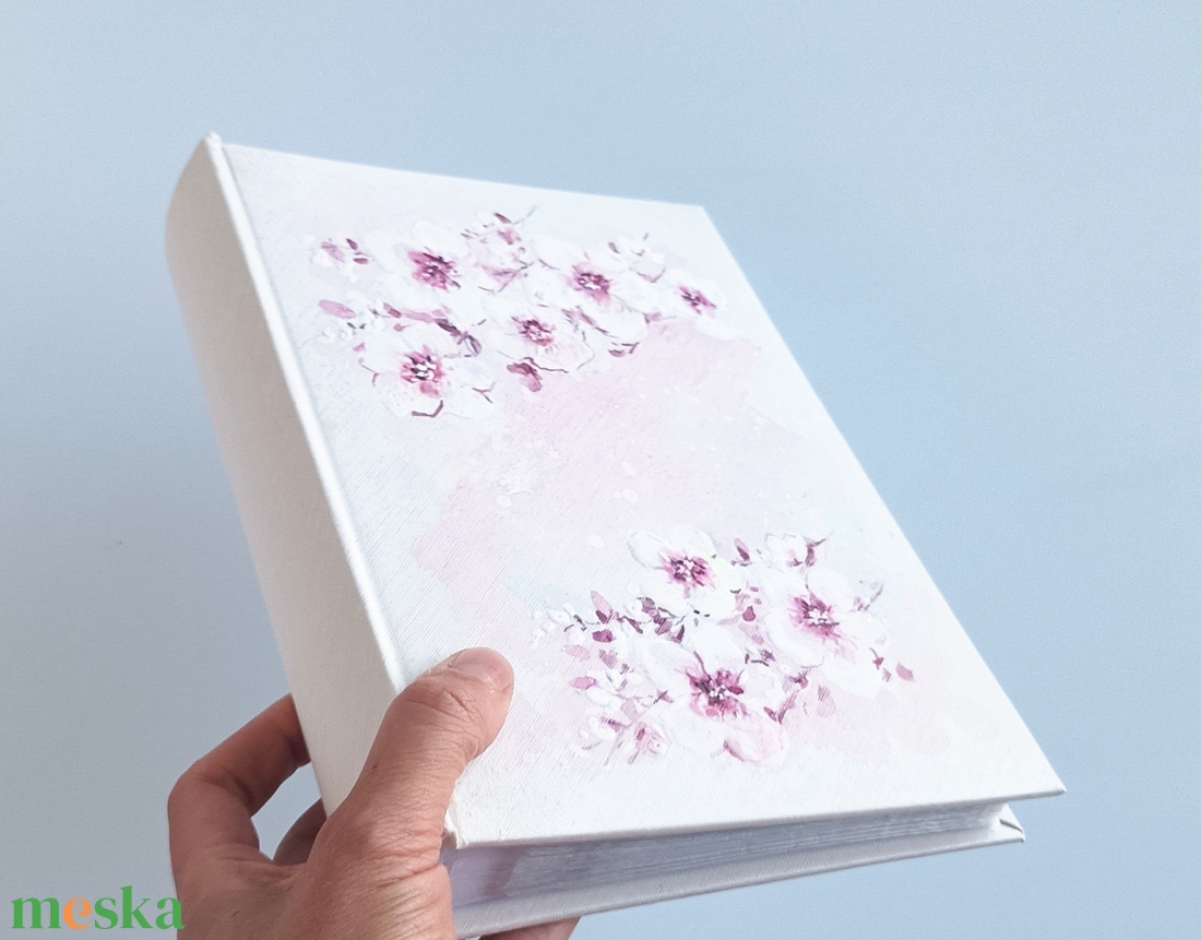 Cseresznyevirágos fotóalbum 13x18 cm-es fotóknak - esküvő - emlék & ajándék - album & fotóalbum - Meska.hu