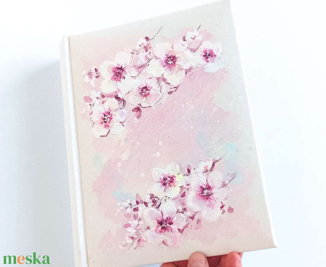 Cseresznyevirágos fotóalbum 13x18 cm-es fotóknak - esküvő - emlék & ajándék - album & fotóalbum - Meska.hu