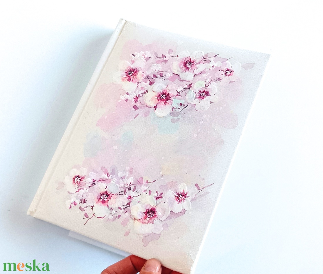 Cseresznyevirágos fotóalbum 13x18 cm-es fotóknak - esküvő - emlék & ajándék - album & fotóalbum - Meska.hu