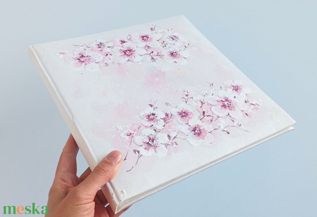 Cseresznyevirágos fotóalbum (26 x 26 cm) - esküvő - emlék & ajándék - album & fotóalbum - Meska.hu