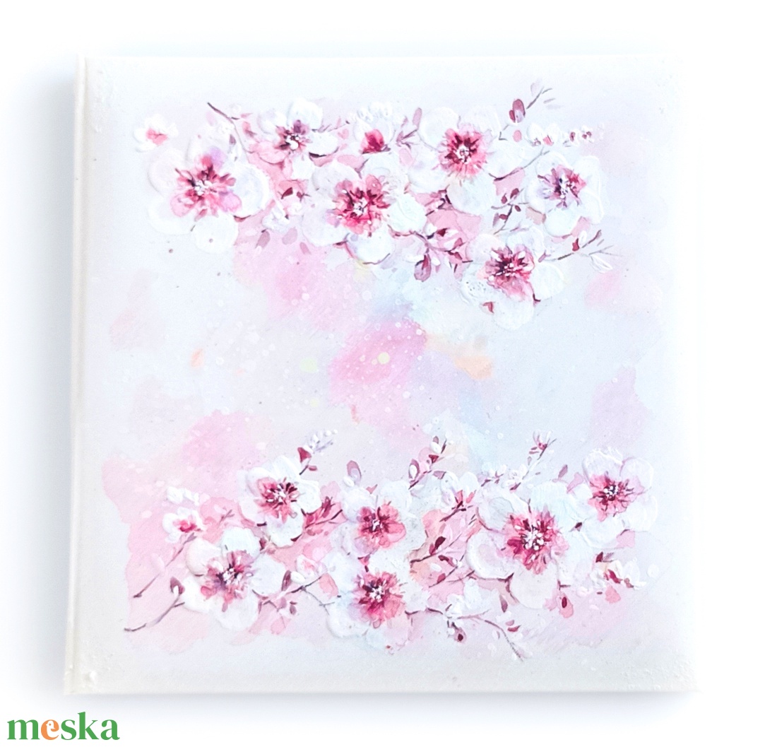 Cseresznyevirágos fotóalbum (26 x 26 cm) - esküvő - emlék & ajándék - album & fotóalbum - Meska.hu