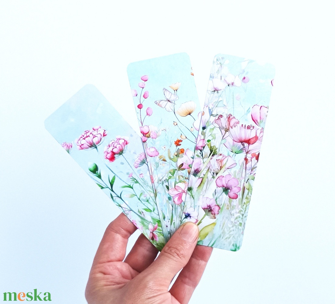 Vadvirágok könyvjelző szett - könyv & zene - könyvjelző - Meska.hu