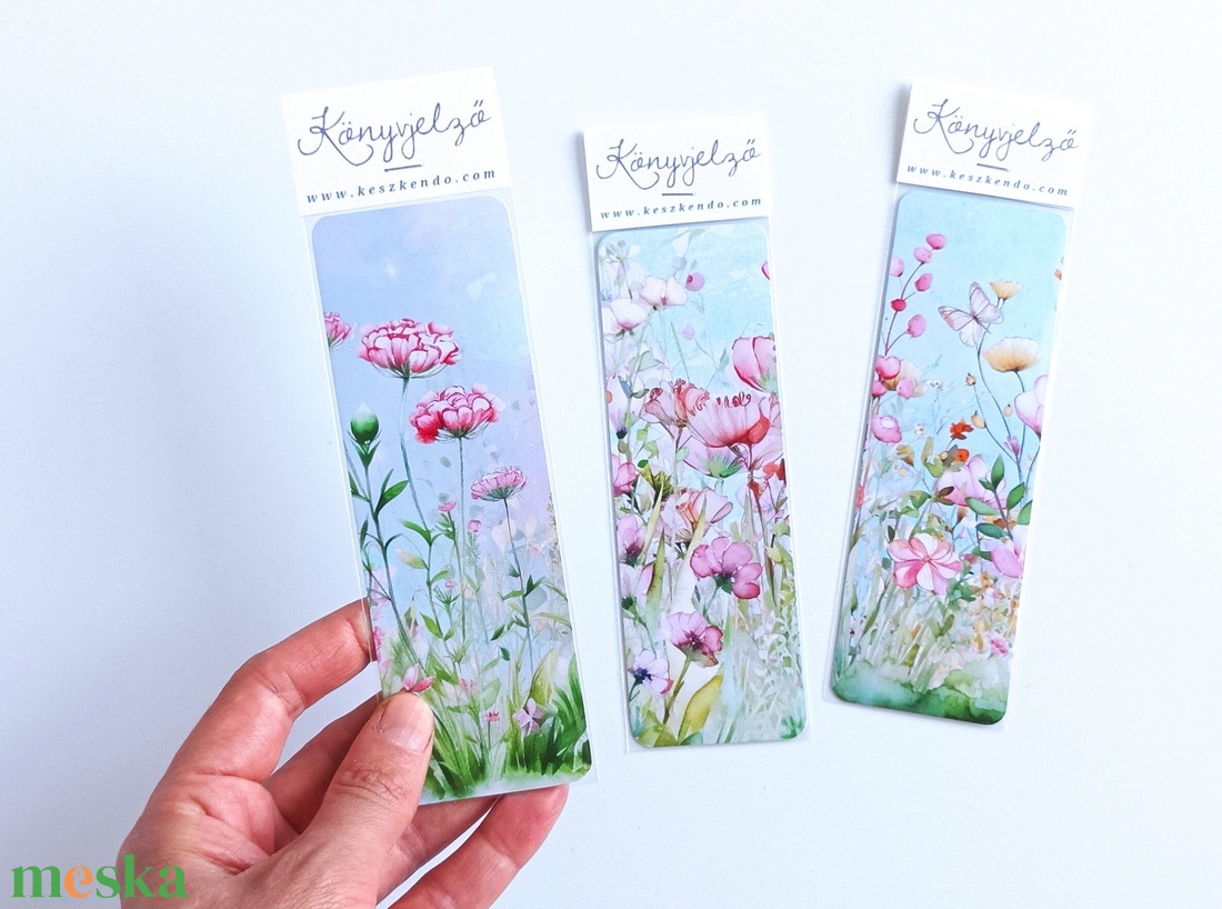 Vadvirágok könyvjelző szett - könyv & zene - könyvjelző - Meska.hu