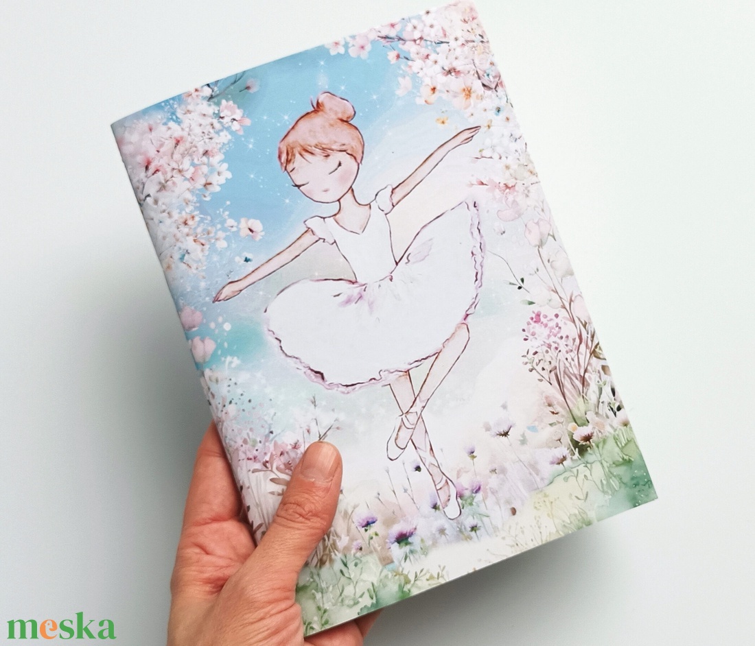 Balerinás füzet - otthon & életmód - papír, írószer - jegyzetfüzet & napló - Meska.hu