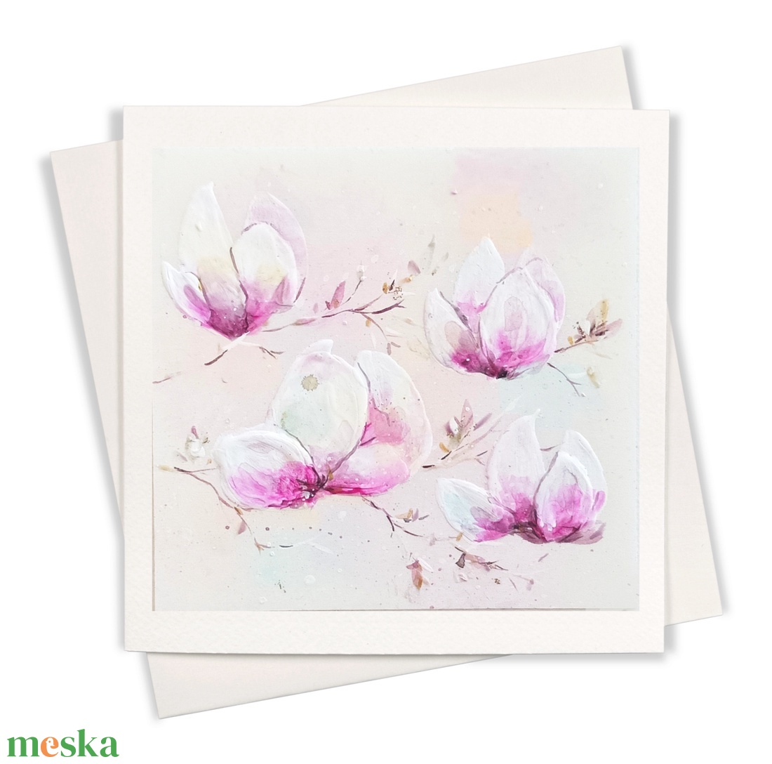 Selymes képeslap borítékkal 3D technikával - otthon & életmód - papír, írószer - ajándékozás kellékei - képeslap, üdvözlőlap - Meska.hu