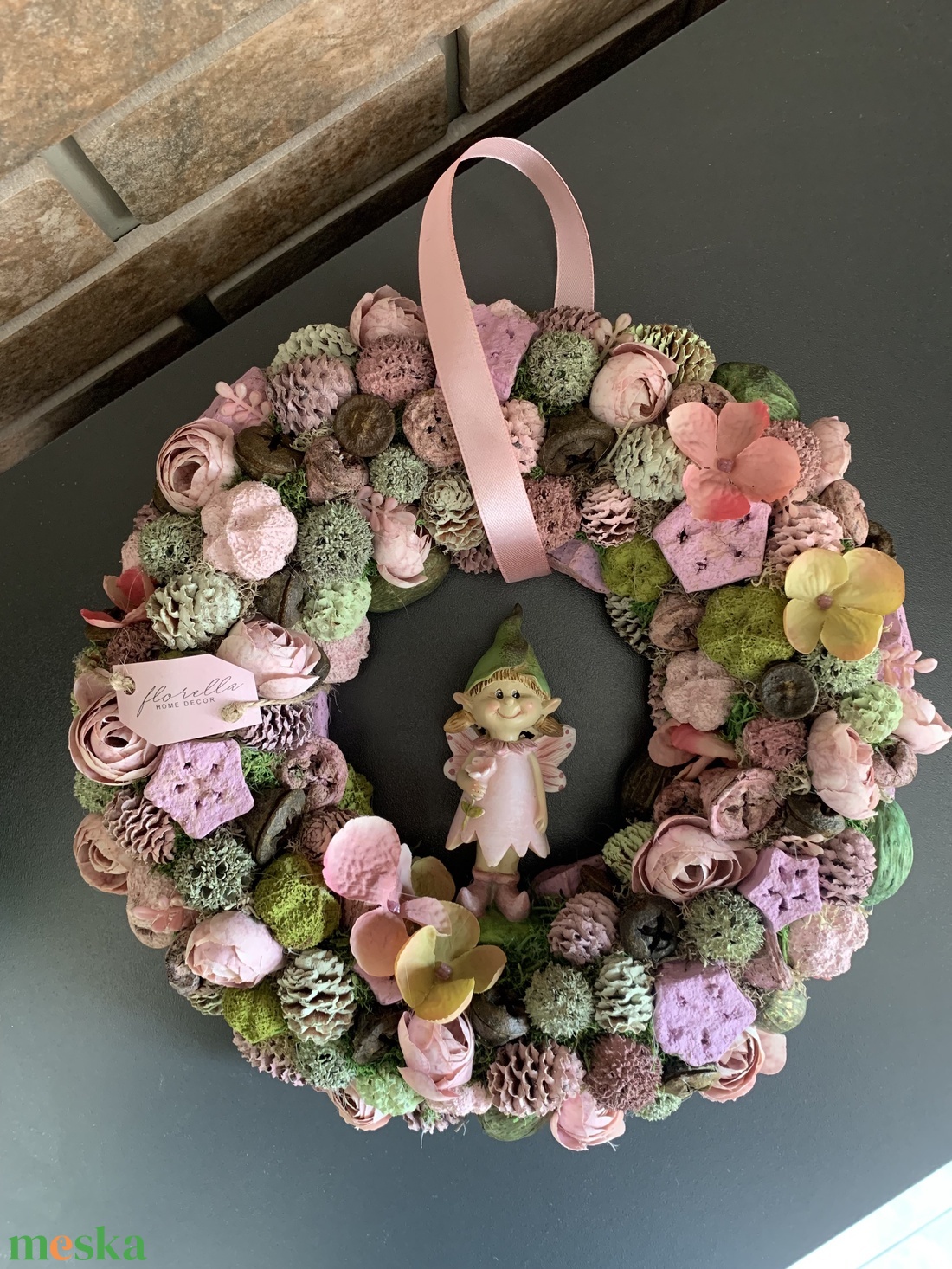 Tavasztündér kopogtató - otthon & életmód - dekoráció - ajtó- és ablak dekoráció - ajtódísz & kopogtató - Meska.hu