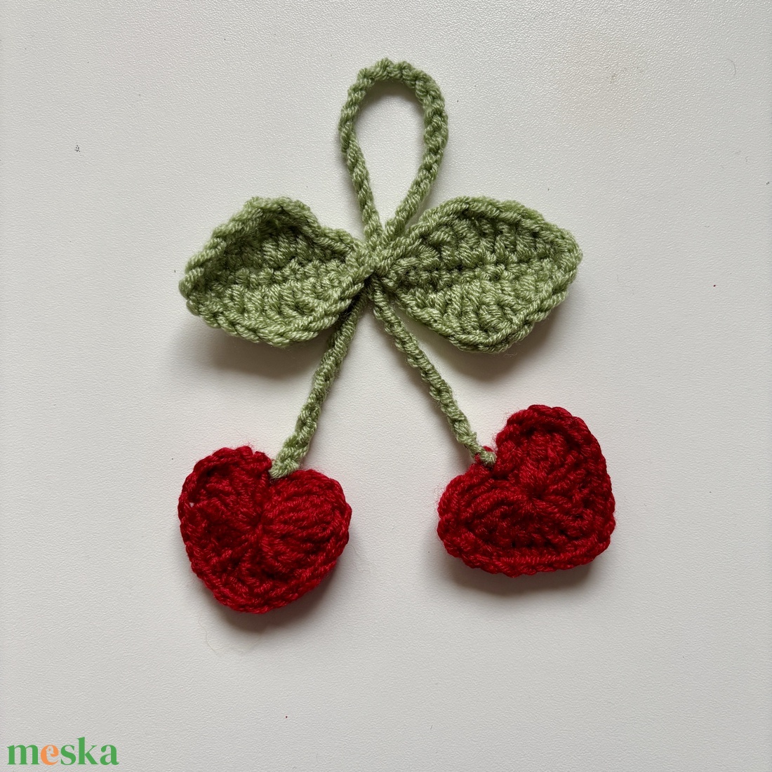 Piros cherry kulcstartó - táska & tok - kulcstartó & táskadísz - táskadísz - Meska.hu