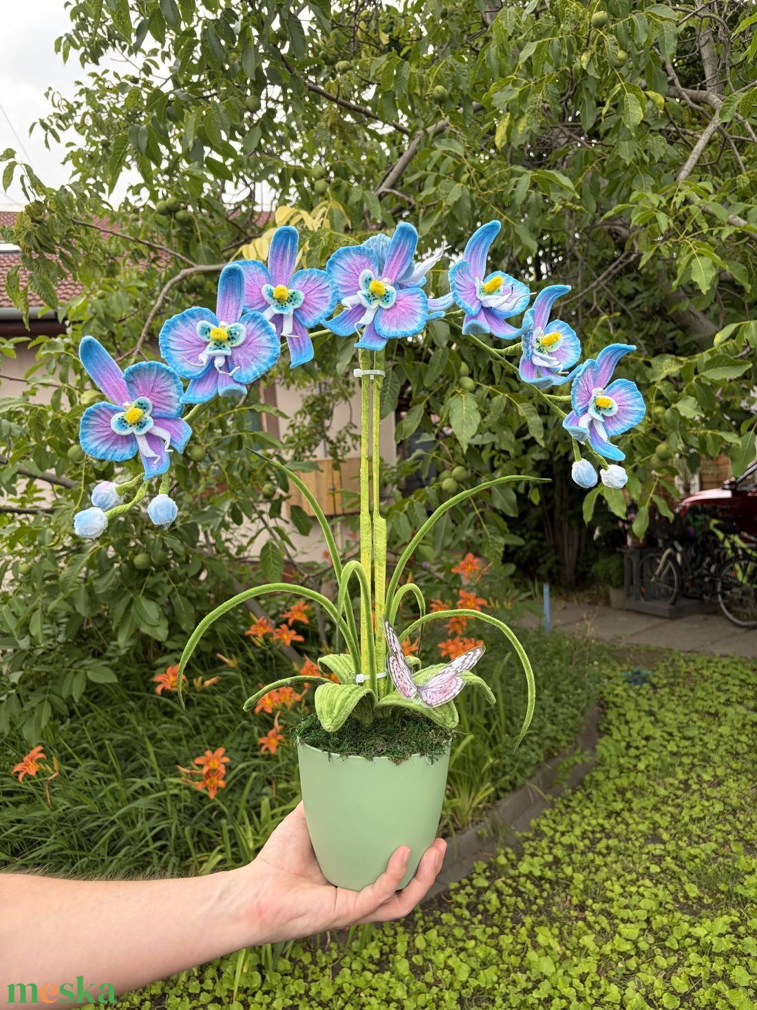  Asztali dísz orchidea - otthon & életmód - virágdekoráció - virágdíszek - asztali virágdísz - Meska.hu