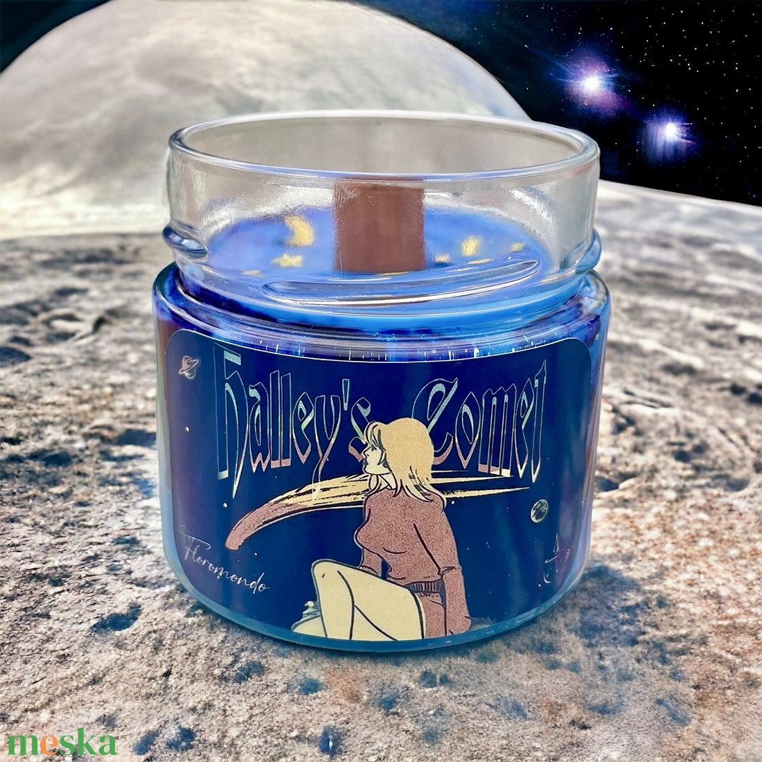 Billie Eilish Halley's Comet Szójagyertya - otthon & életmód - gyertya, illat, aroma - gyertya - Meska.hu