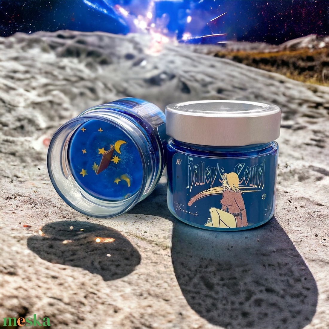 Billie Eilish Halley's Comet Szójagyertya - otthon & életmód - gyertya, illat, aroma - gyertya - Meska.hu