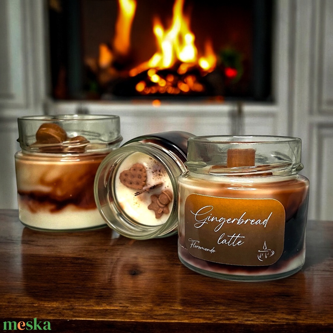 Gingerbread Latte Mézeskalács Illatú Szójagyertya - otthon & életmód - gyertya, illat, aroma - gyertya - Meska.hu