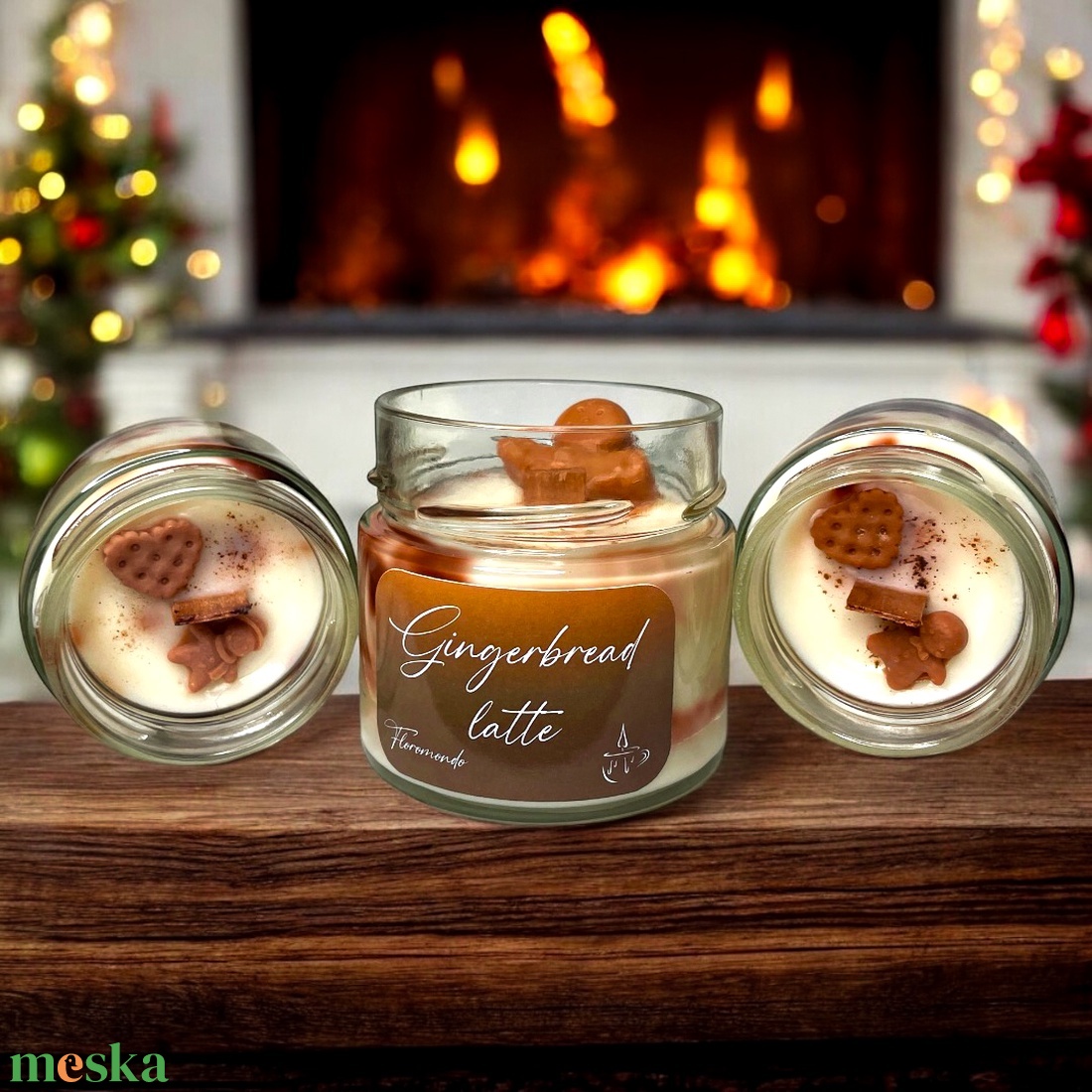 Gingerbread Latte Mézeskalács Illatú Szójagyertya - otthon & életmód - gyertya, illat, aroma - gyertya - Meska.hu