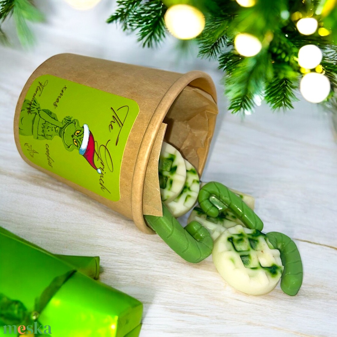 The Grinch Xmas Cookies Karácsonyi Illatviasz (50 g) - otthon & életmód - gyertya, illat, aroma - gyertya - Meska.hu