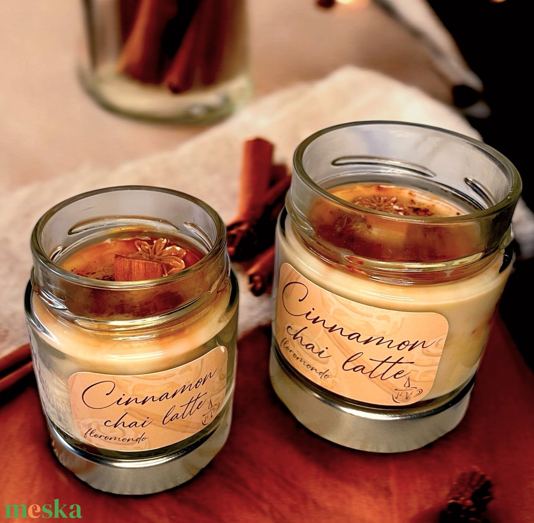Cinnamon Chai Latte Fahéj Illatú Szójagyertya - otthon & életmód - gyertya, illat, aroma - gyertya - Meska.hu Cinnamon Chai Latte Fahéj Illatú Szójagyertya - otthon & életmód - gyertya, illat, aroma - gyertya - Meska.hu