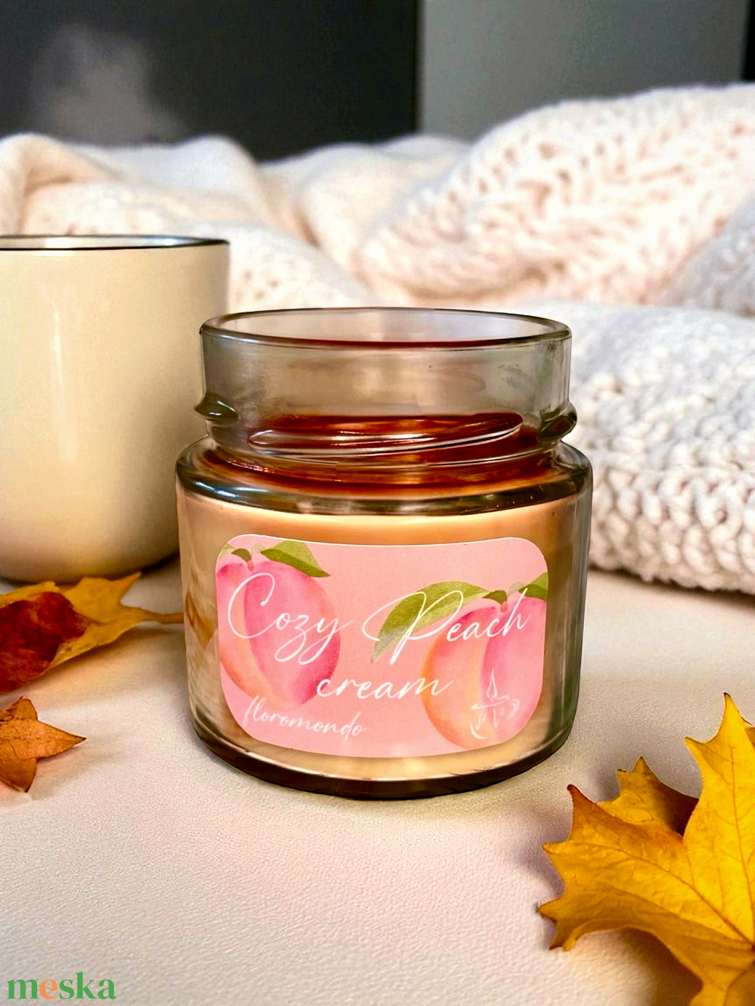 Cozy Peach Cream Őszibarack Illatú Szójagyertya - otthon & életmód - gyertya, illat, aroma - gyertya - Meska.hu Cozy Peach Cream Őszibarack Illatú Szójagyertya - otthon & életmód - gyertya, illat, aroma - gyertya - Meska.hu