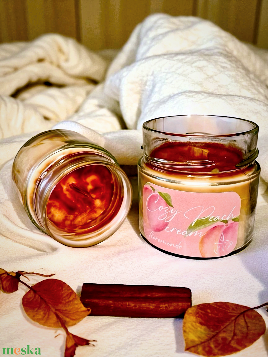 Cozy Peach Cream Őszibarack Illatú Szójagyertya - otthon & életmód - gyertya, illat, aroma - gyertya - Meska.hu Cozy Peach Cream Őszibarack Illatú Szójagyertya - otthon & életmód - gyertya, illat, aroma - gyertya - Meska.hu