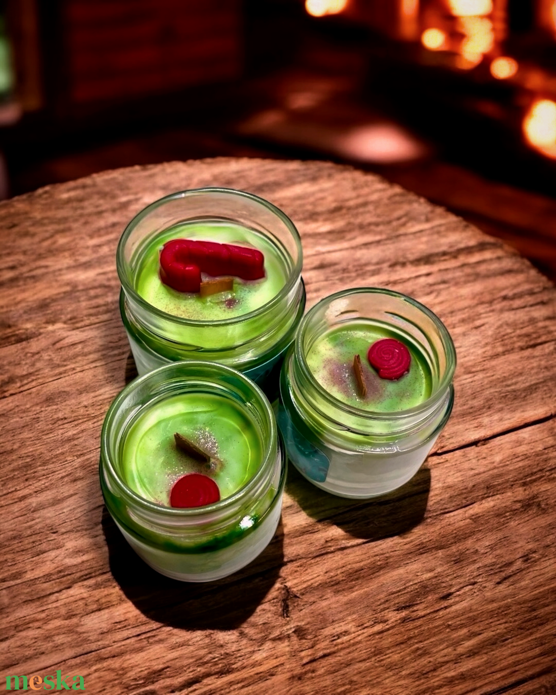 Candy Cane Cloud Fodormentás Vaníliás - Karamellás Cukorka Illatú Karácsonyi Szójagyertya - otthon & életmód - gyertya, illat, aroma - gyertya - Meska.hu