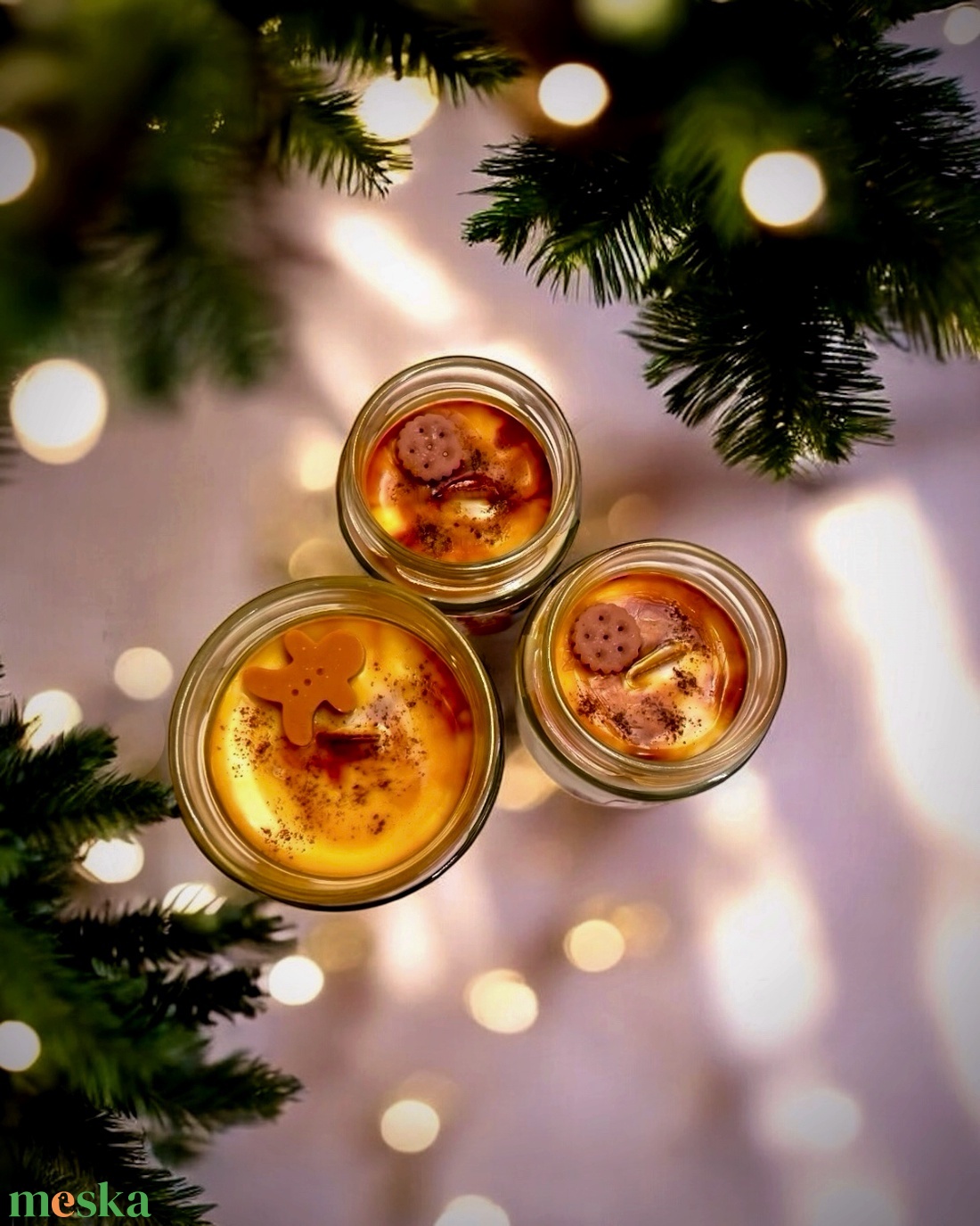 Golden Caramel Gingerbread Karamell - Mézeskalács Illatú Karácsonyi Szójagyertya - otthon & életmód - gyertya, illat, aroma - gyertya - Meska.hu