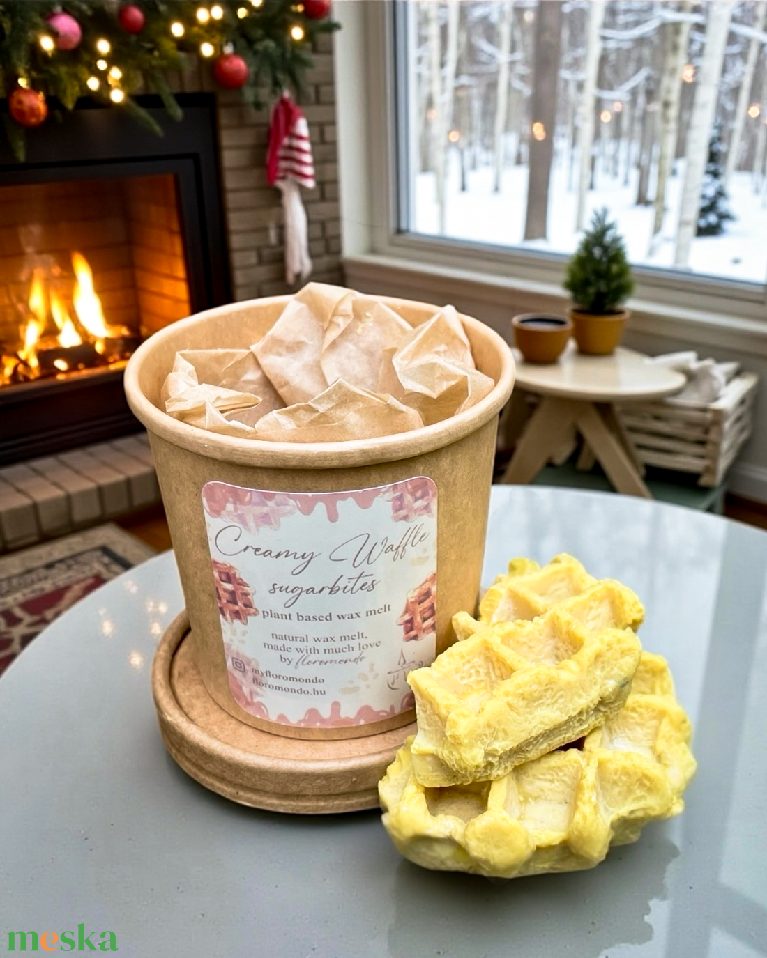 Creamy Waffle Sugarbites Vaníliás Gofri Illatviasz (70 g) - otthon & életmód - gyertya, illat, aroma - gyertya - Meska.hu