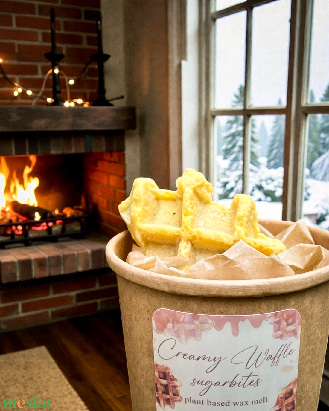 Creamy Waffle Sugarbites Vaníliás Gofri Illatviasz (70 g) - otthon & életmód - gyertya, illat, aroma - gyertya - Meska.hu