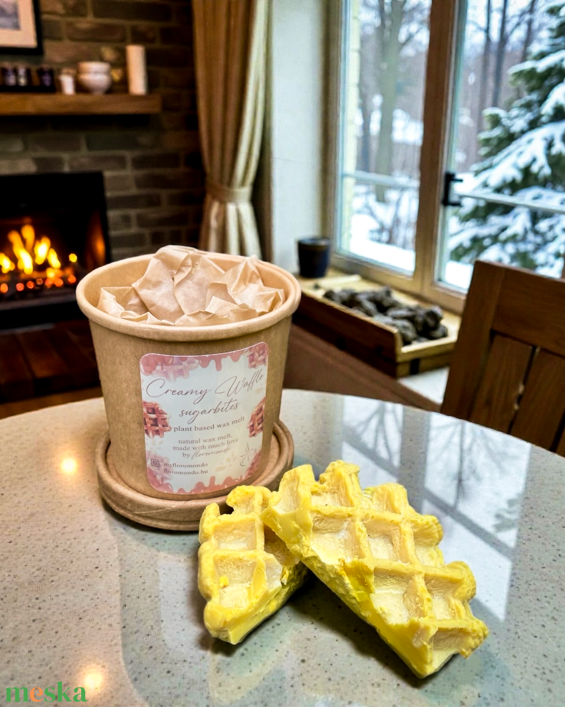 Creamy Waffle Sugarbites Vaníliás Gofri Illatviasz (70 g) - otthon & életmód - gyertya, illat, aroma - gyertya - Meska.hu