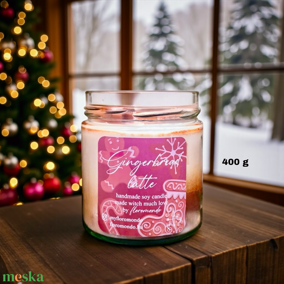 Gingerbread Latte Mézeskalács Illatú Szójagyertya - otthon & életmód - gyertya, illat, aroma - gyertya - Meska.hu