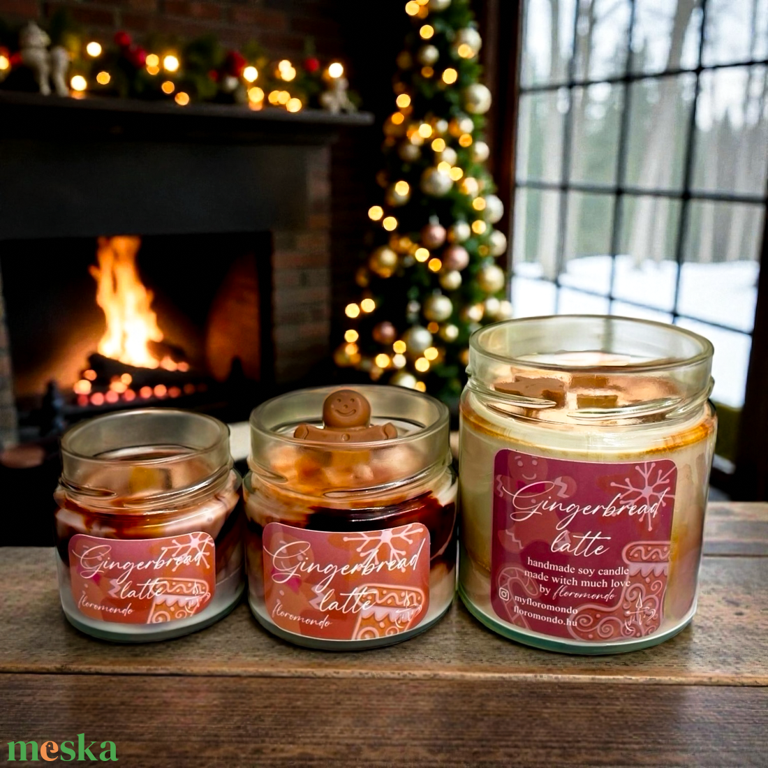 Gingerbread Latte Mézeskalács Illatú Szójagyertya - otthon & életmód - gyertya, illat, aroma - gyertya - Meska.hu