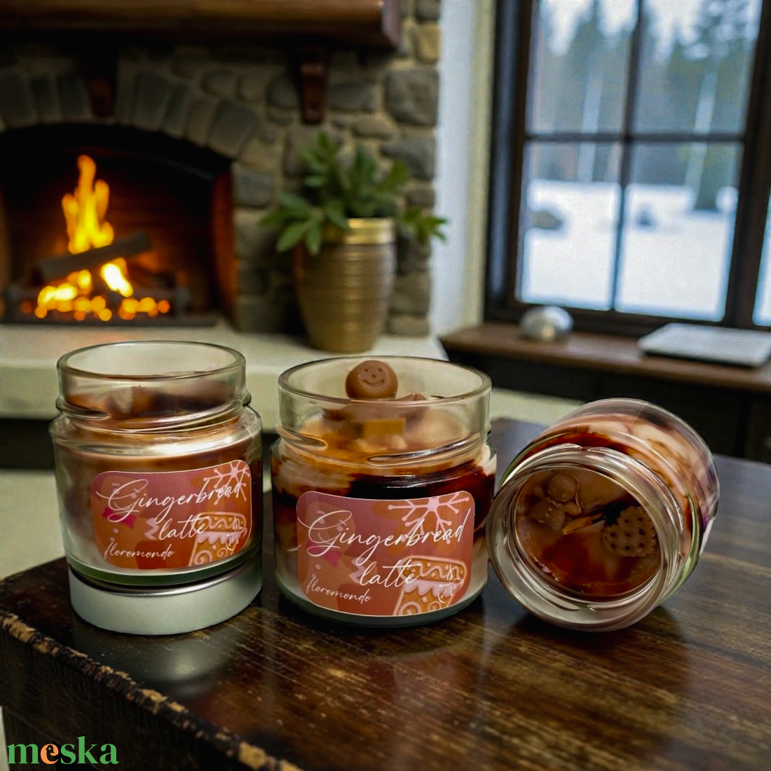 Gingerbread Latte Mézeskalács Illatú Szójagyertya - otthon & életmód - gyertya, illat, aroma - gyertya - Meska.hu