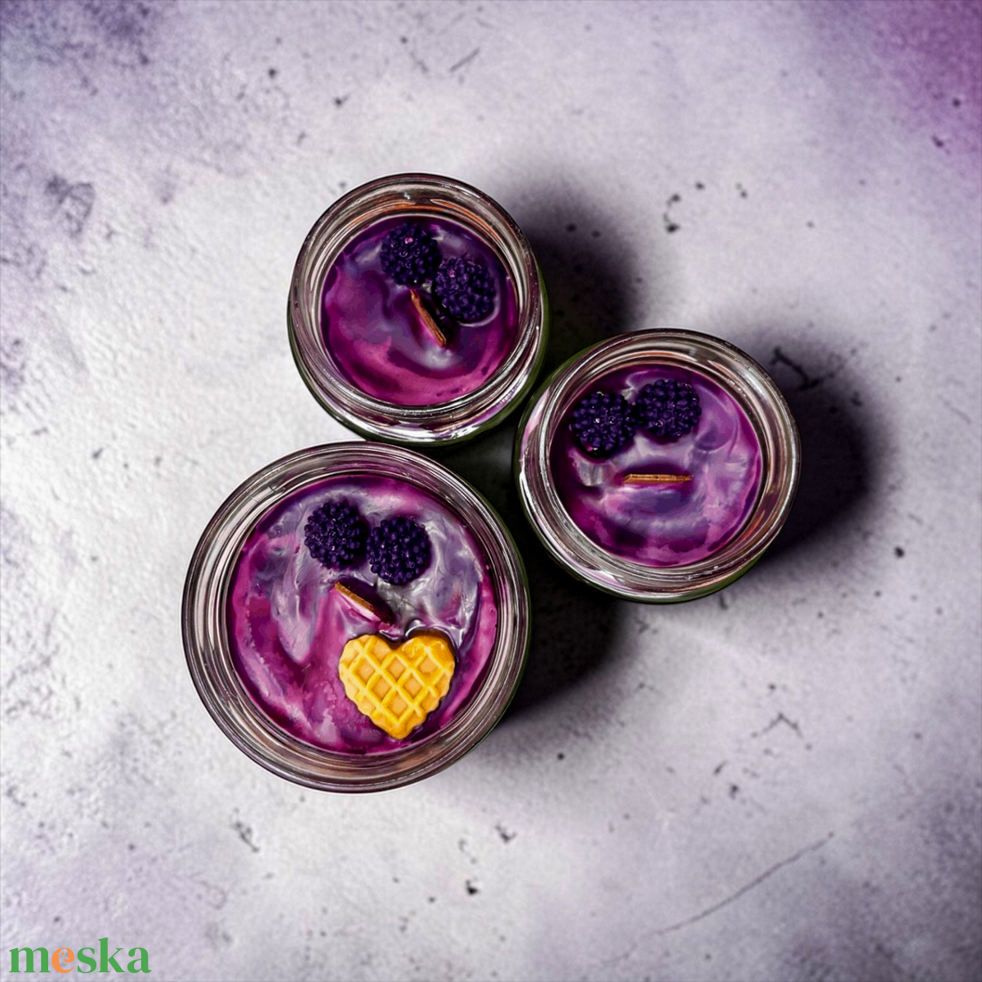 Blackberry Jam Waffle - Szederdzsem Illatú Szójagyertya - otthon & életmód - gyertya, illat, aroma - gyertya - Meska.hu