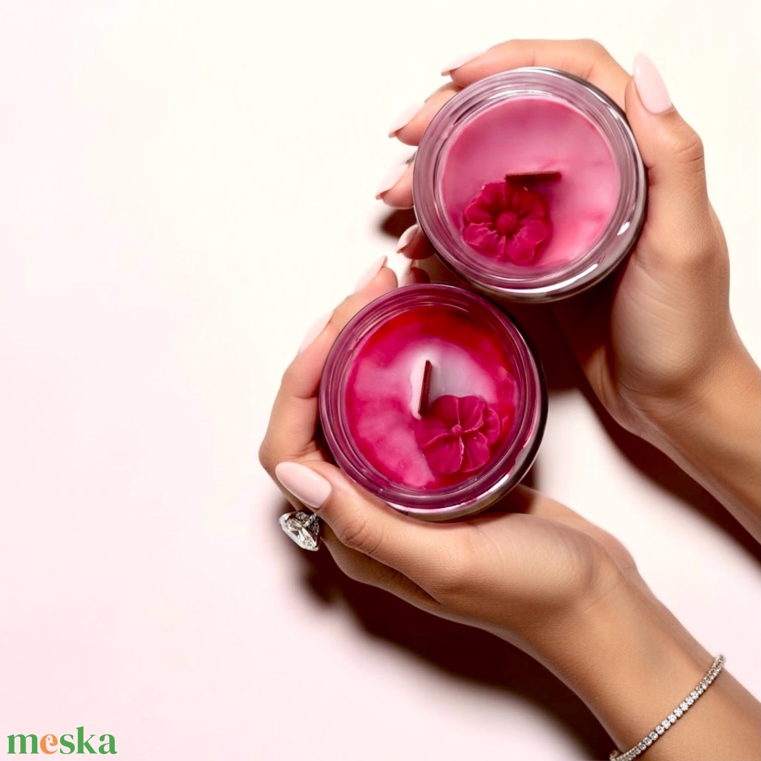 Peony Smash Bazsarózsa Illatú Tavaszi Szójagyertya - otthon & életmód - gyertya, illat, aroma - gyertya - Meska.hu