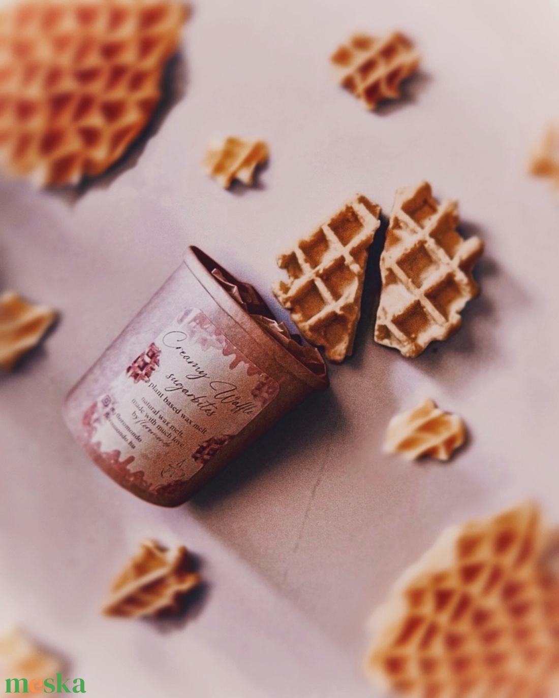 Creamy Waffle Sugarbites Vaníliás Gofri Illatviasz (70 g) - otthon & életmód - gyertya, illat, aroma - gyertya - Meska.hu
