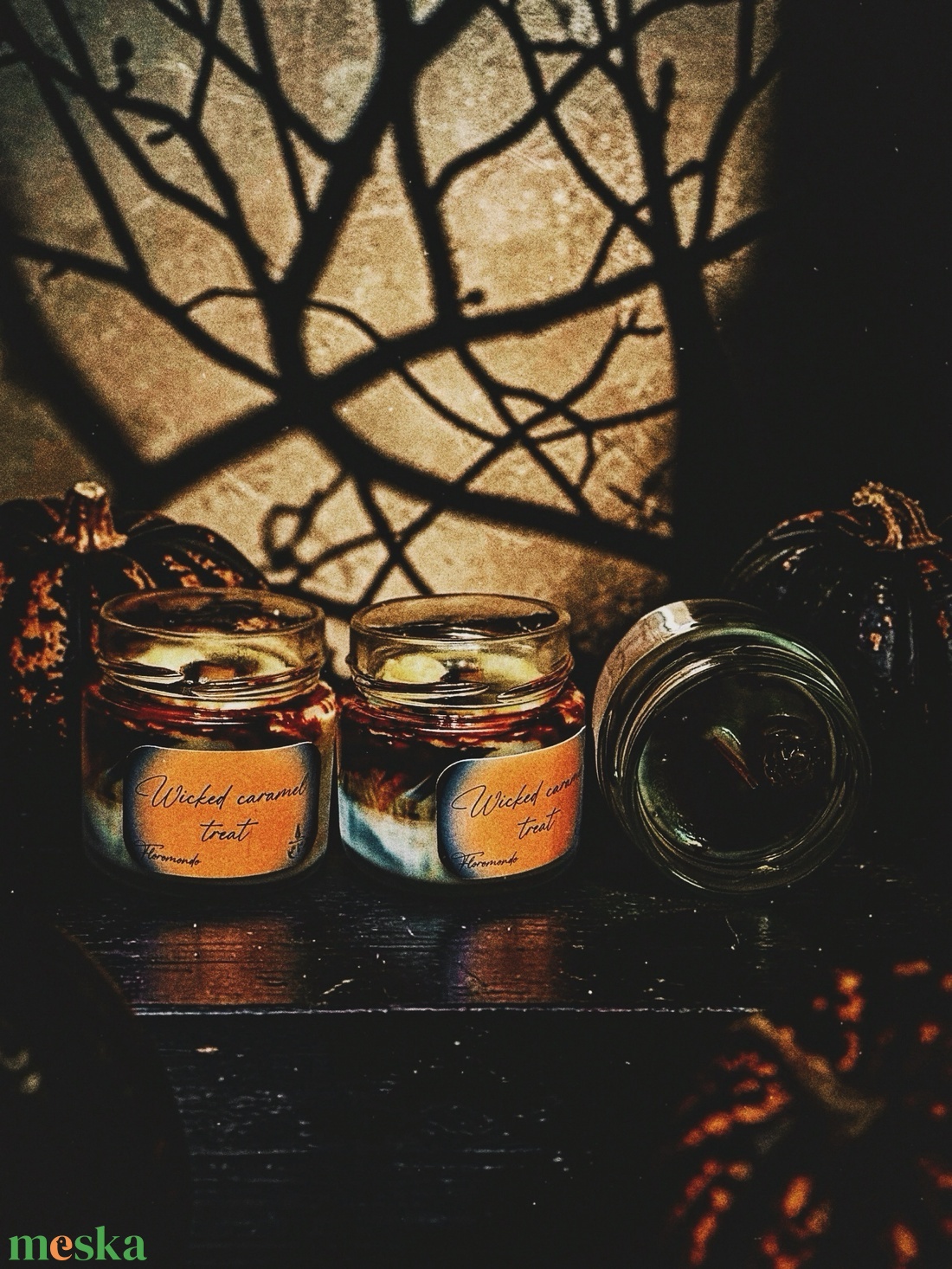 Wicked Caramel Treat Karamell Mousse Illatú Halloween-i Szójagyertya - otthon & életmód - gyertya, illat, aroma - gyertya - Meska.hu