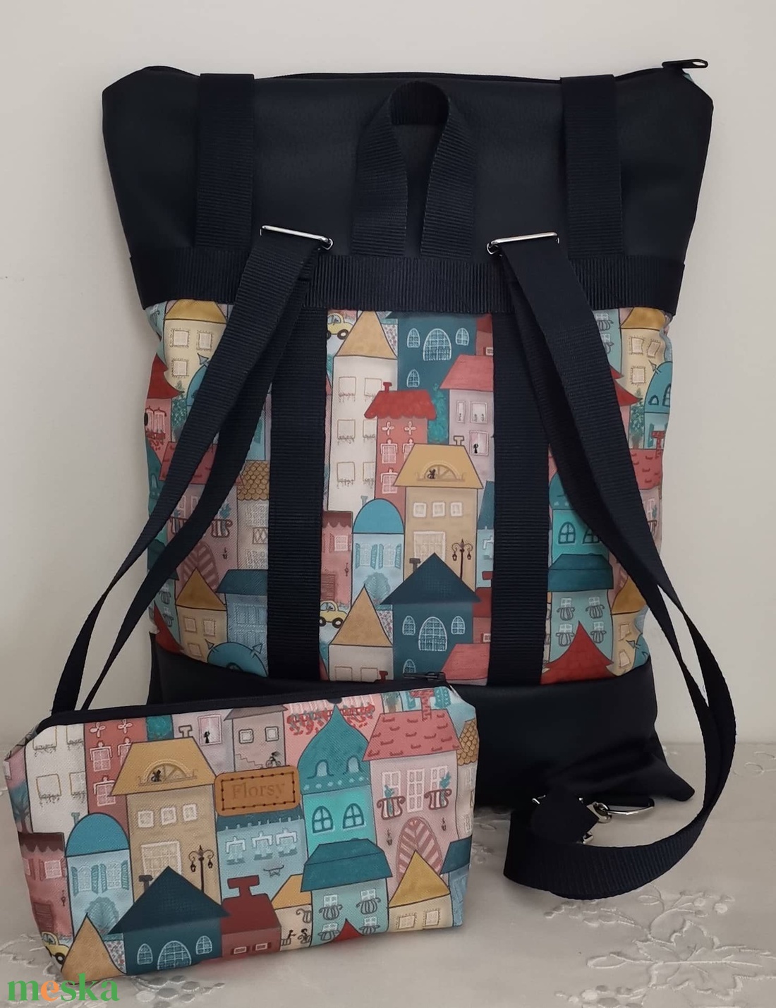 Színes házak, roll top hátizsák/hátitáska/női táska/city bag/ laptop hátizsák róza - táska & tok - hátizsák - roll top hátizsák - Meska.hu Színes házak, roll top hátizsák/hátitáska/női táska/city bag/ laptop hátizsák róza - táska & tok - hátizsák - roll top hátizsák - Meska.hu
