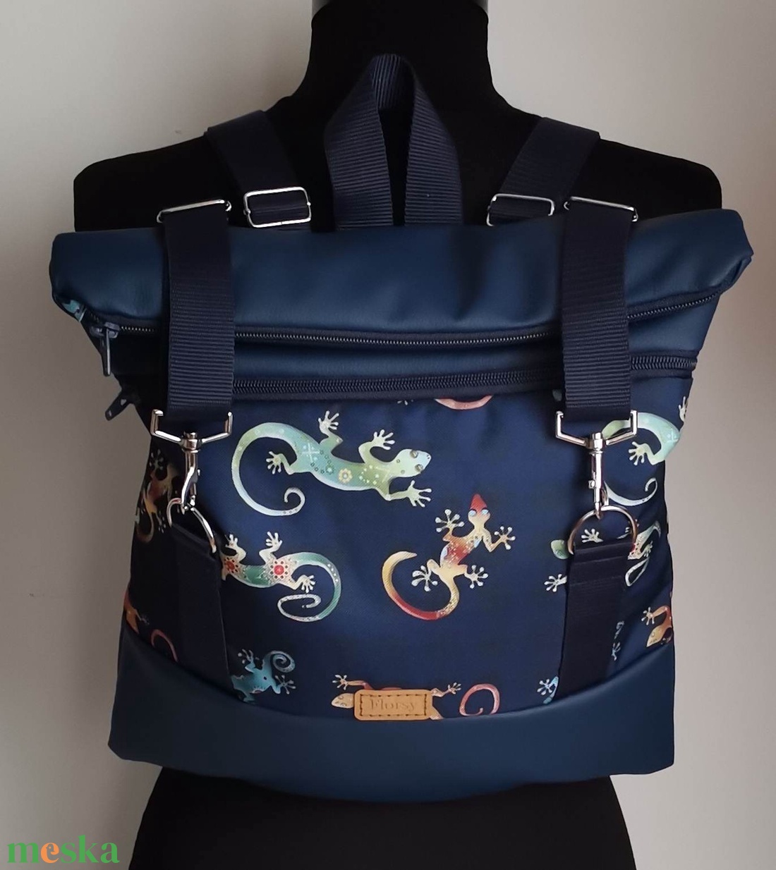 Színes gekkó mintás hátizsák/laptop hátizsák/laptop táska/city bag/női hátizsák róza - táska & tok - hátizsák - roll top hátizsák - Meska.hu Színes gekkó mintás hátizsák/laptop hátizsák/laptop táska/city bag/női hátizsák róza - táska & tok - hátizsák - roll top hátizsák - Meska.hu
