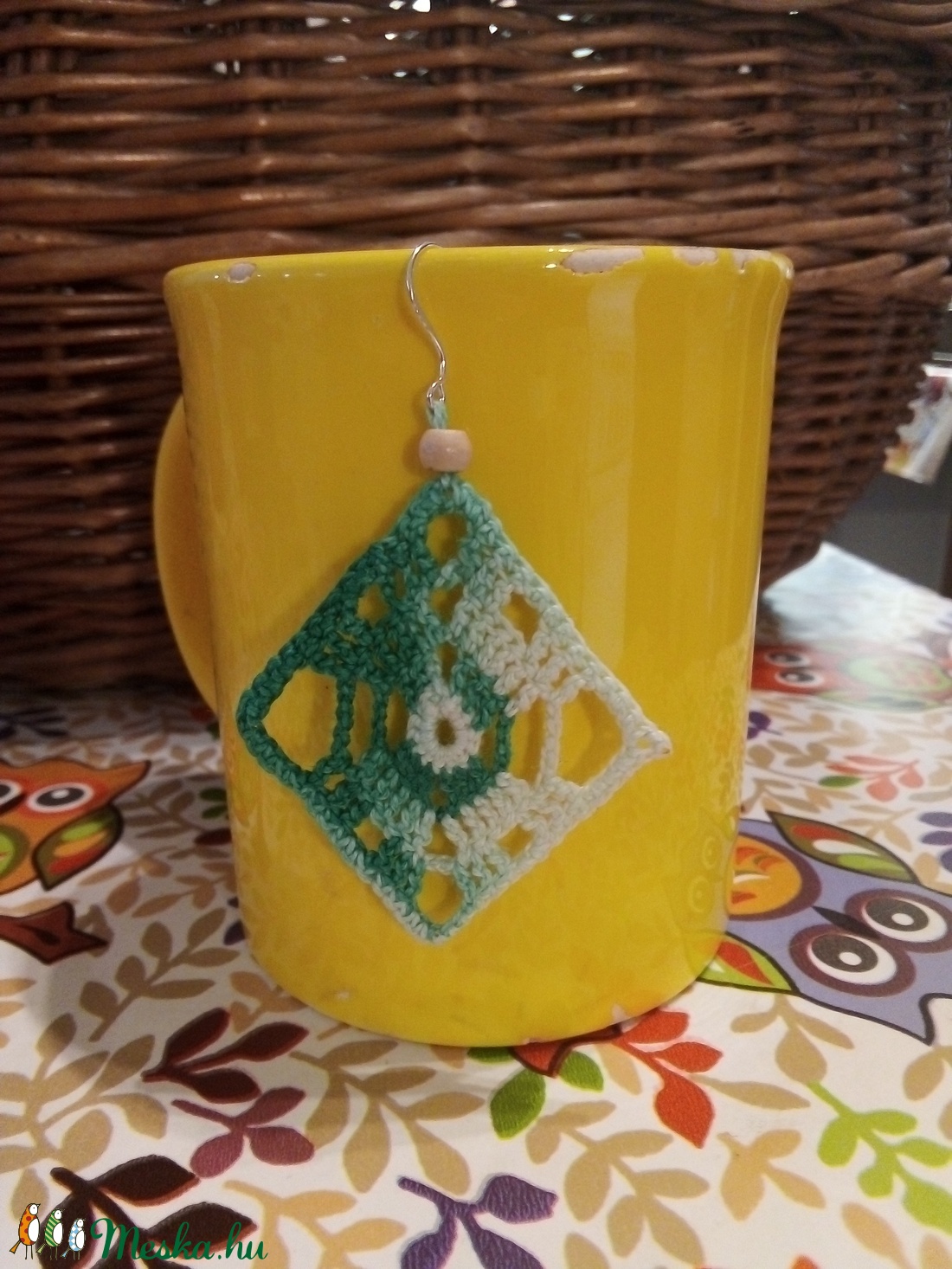 Zöld, színátmenetes fülbevaló -  - Meska.hu