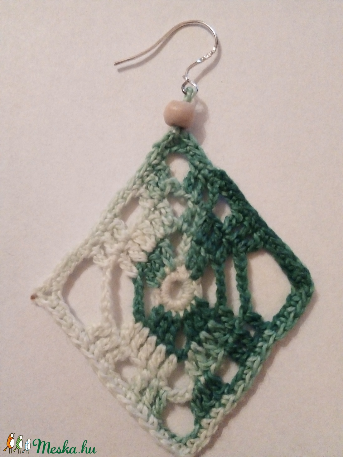 Zöld, színátmenetes fülbevaló -  - Meska.hu