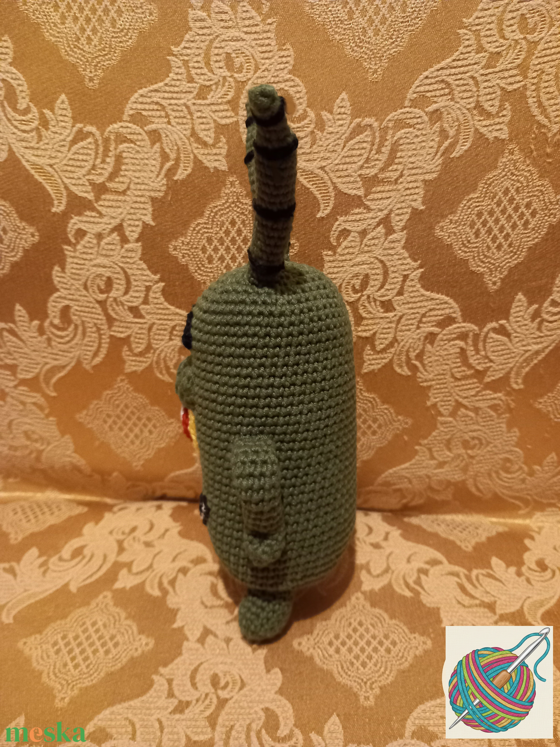 Plankton, horgolt mesehős - játék & sport - plüssállat & játékfigura - plüss mesefigurák - Meska.hu