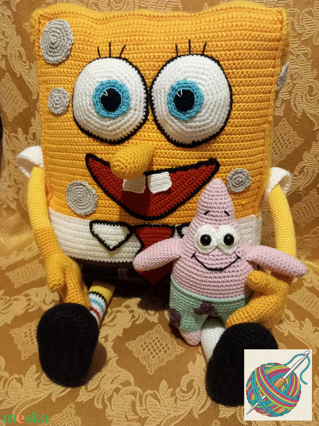 Csillag Patrik, horgolt mesehős - játék & sport - plüssállat & játékfigura - plüss mesefigurák - Meska.hu