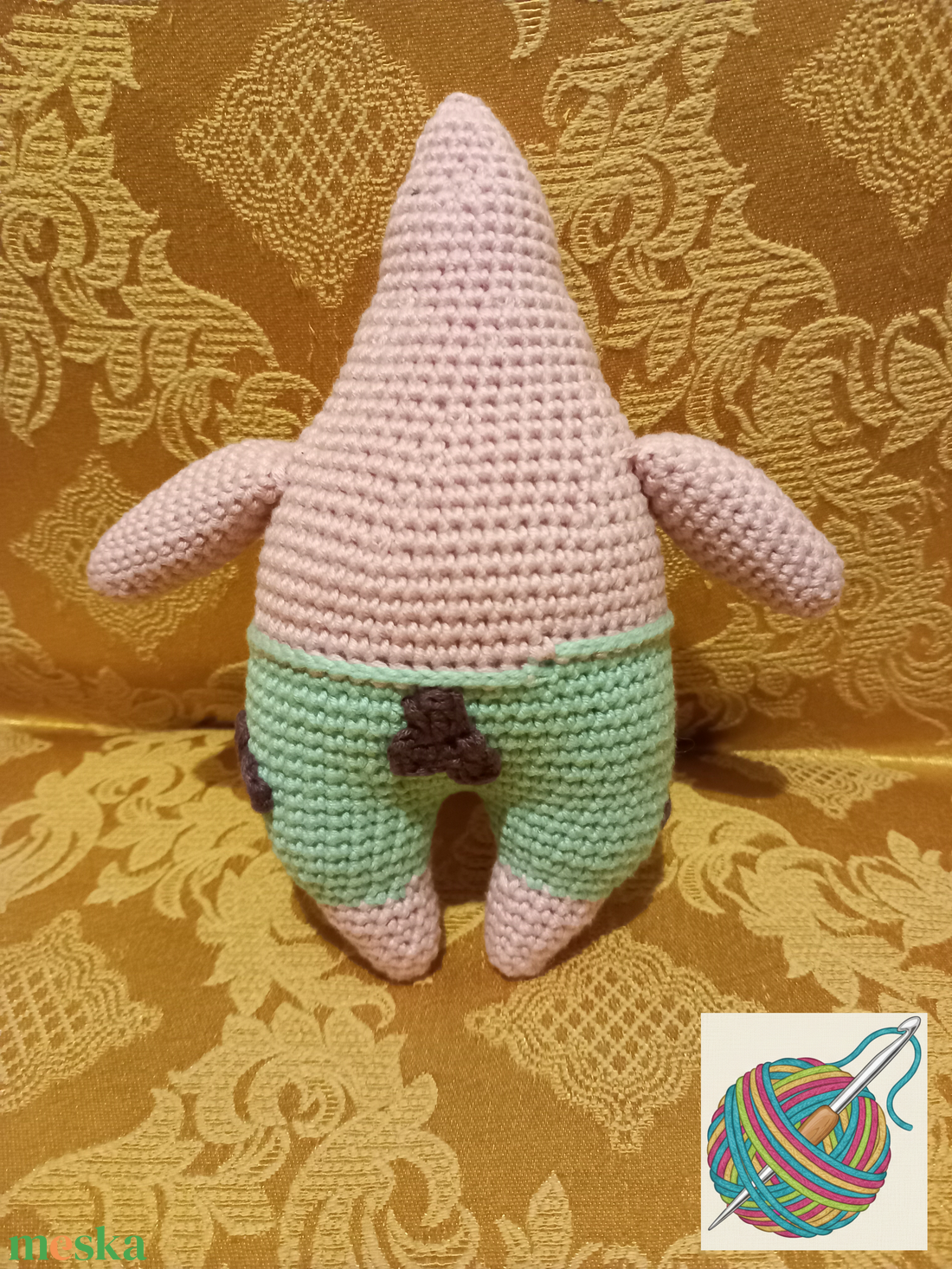 Csillag Patrik, horgolt mesehős - játék & sport - plüssállat & játékfigura - plüss mesefigurák - Meska.hu