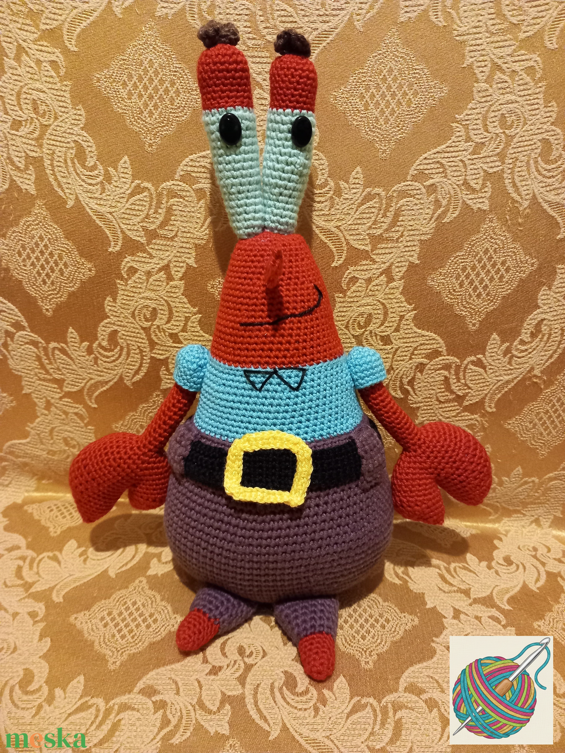 Horgolt Rák úr - játék & sport - plüssállat & játékfigura - plüss mesefigurák - Meska.hu