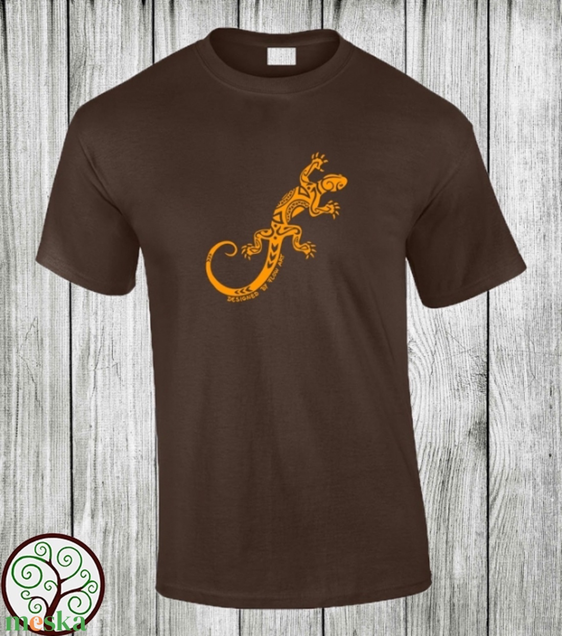 Gyíkos póló - ruha & divat - férfi ruha - póló - Meska.hu