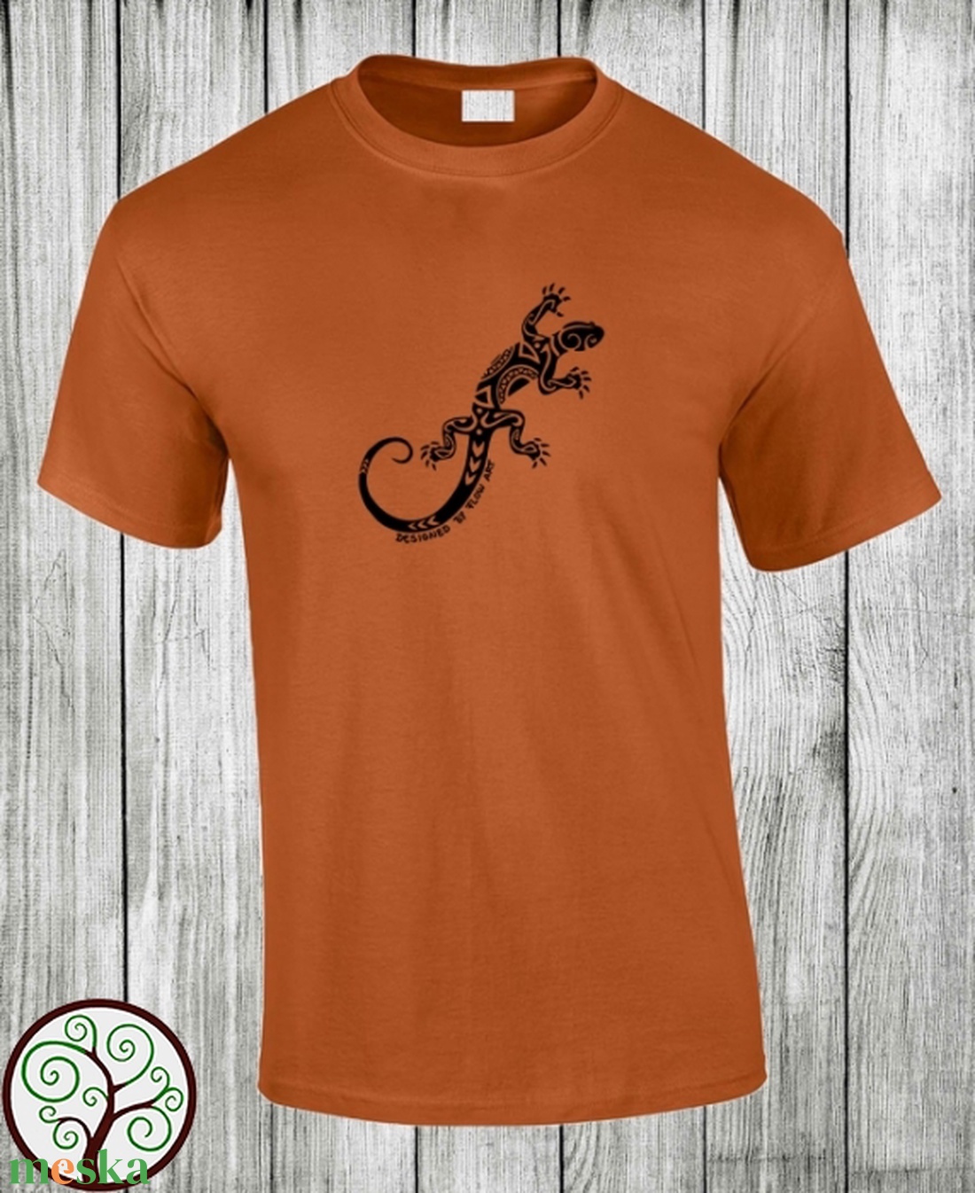 Gyíkos póló - ruha & divat - férfi ruha - póló - Meska.hu