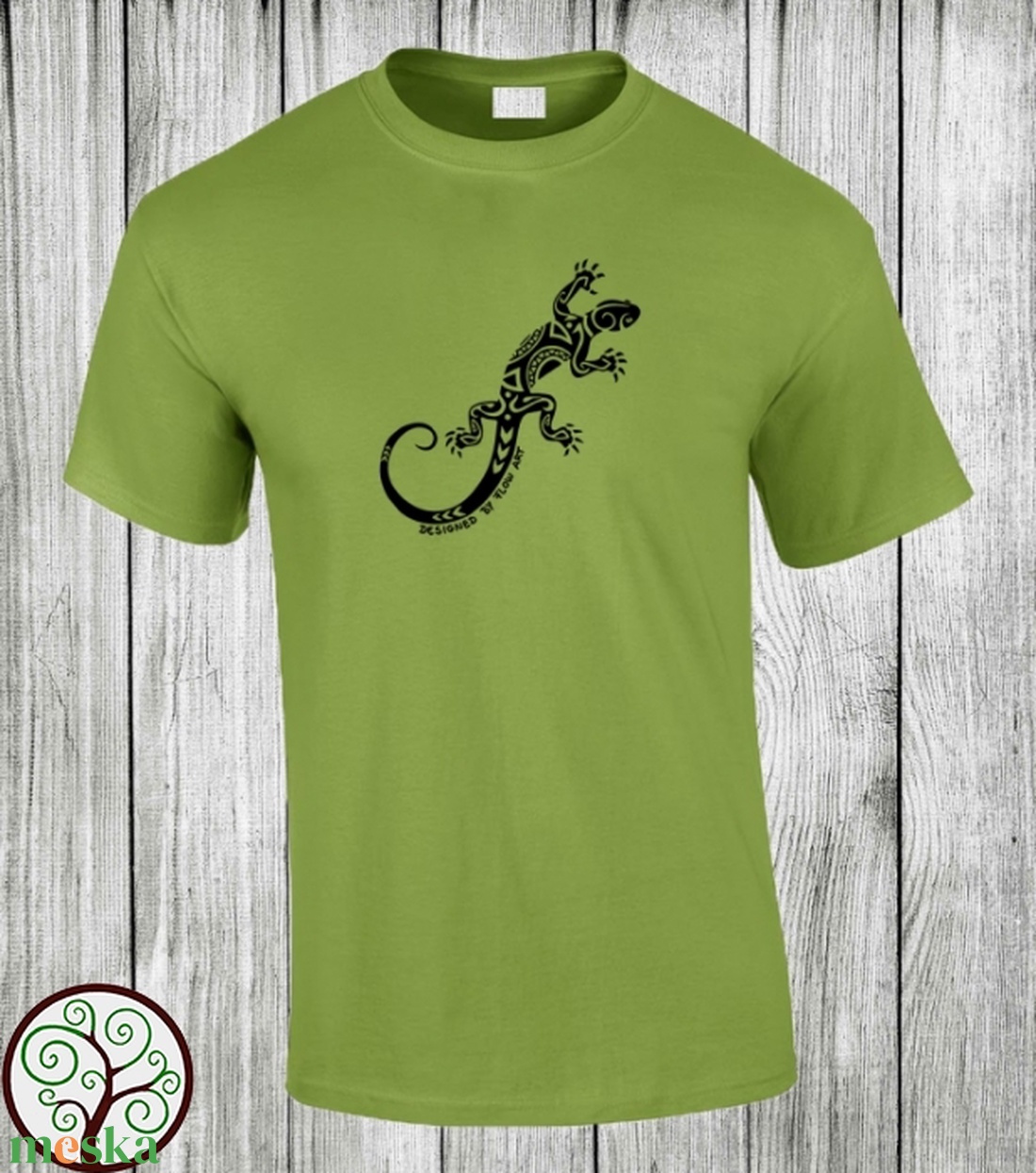 Gyíkos póló - ruha & divat - férfi ruha - póló - Meska.hu