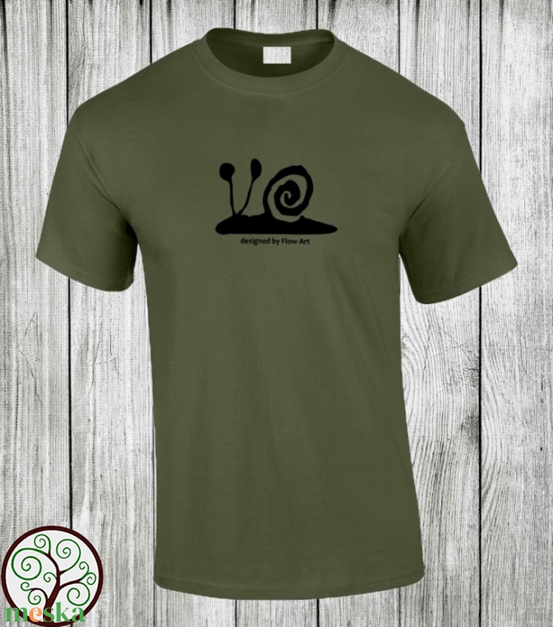 Csigás póló - ruha & divat - férfi ruha - póló - Meska.hu