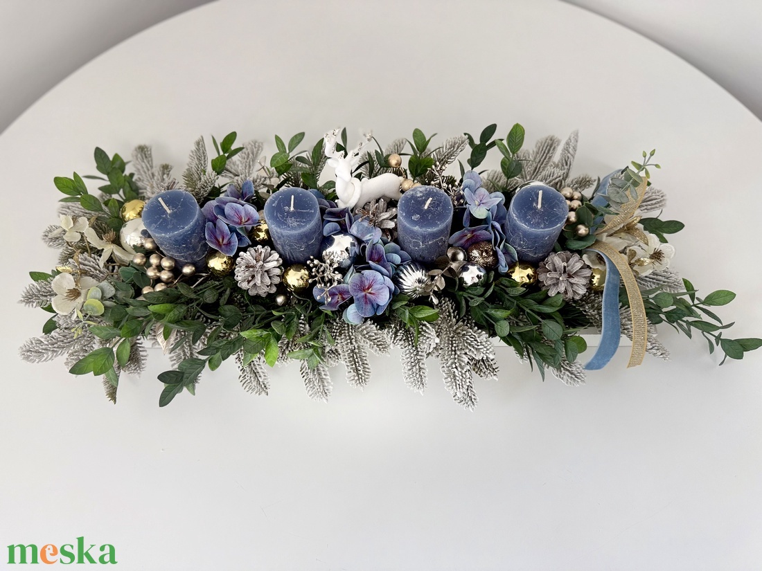 Frozen - adventi asztaldísz szarvassal - karácsony - adventi díszek - adventi koszorú - Meska.hu