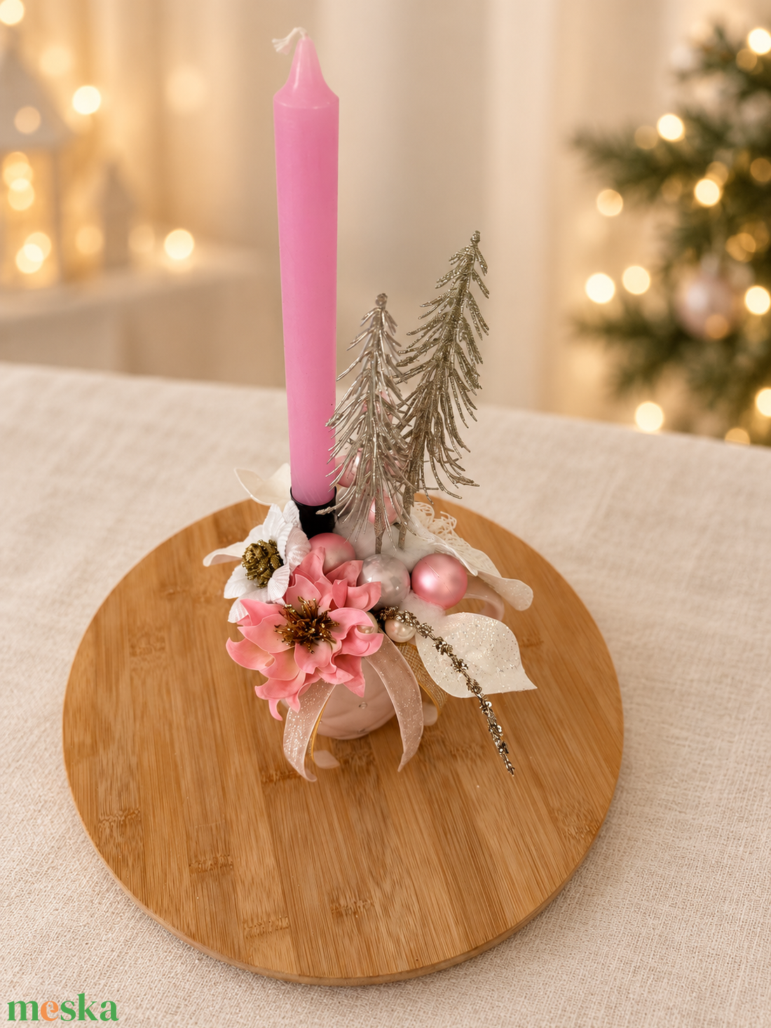 Bögrés gyertyás asztaldísz (az ár egy darabra vonatkozik) - karácsony - adventi díszek - adventi asztaldísz - Meska.hu